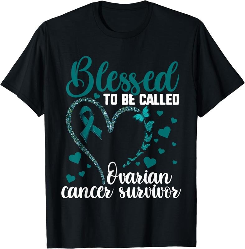 [100% Cotton]Teal Ribbon Shirt Blessed Be Ovarian Cancer Survivor T-Shirts, Hoodie, Sweatshirt - T-Shirt, Sweatshirt, Hoodie