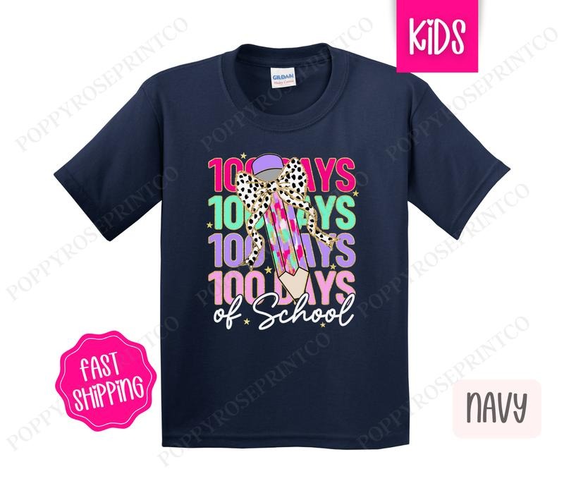 100 Days School Shirt School Bow Children'S Cute Gildan T-Shirts, Hoodie, Sweatshirt - T-Shirt, Sweatshirt, Hoodie
