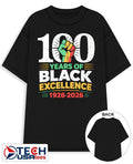 100 Years of Black Excellence 1926-2026 Black History Month shirt Unisex T-shirt, Sweatshirt, Hoodie, Long Sleeve Tee - T-Shirt, Sweatshirt, Hoodie