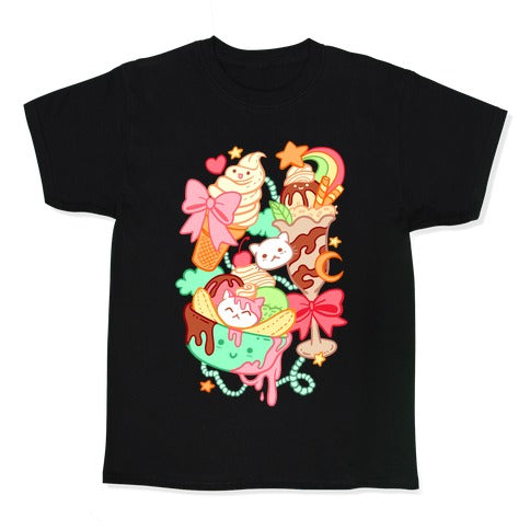 Cute Cat Sundae & Kawaii Ice Cream Kid'S T-Shirts, Hoodie, Sweatshirt - T-Shirt, Sweatshirt, Hoodie