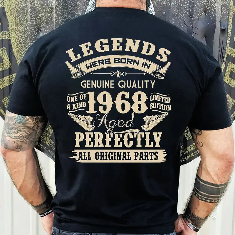 1968 Vintage Shirt Legends Were Born '68 Dad'S 56th Cotton Fabric T-Shirts, Hoodie, Sweatshirt - T-Shirt, Sweatshirt, Hoodie