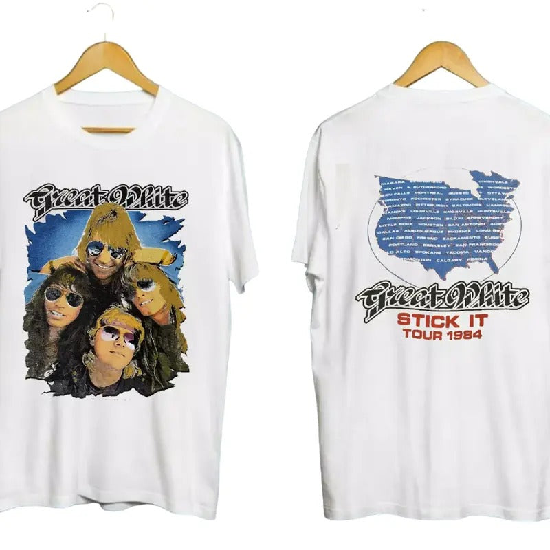 1984 GREAT Tour Concert Double Sided All Size Shirt Size S 3XL T-Shirts, Hoodie, Sweatshirt - T-Shirt, Sweatshirt, Hoodie