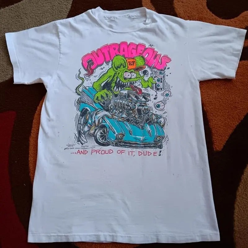 1990 Ed Roth Rat Fink Outrageous Full Size T-Shirts, Hoodie, Sweatshirt - T-Shirt, Sweatshirt, Hoodie