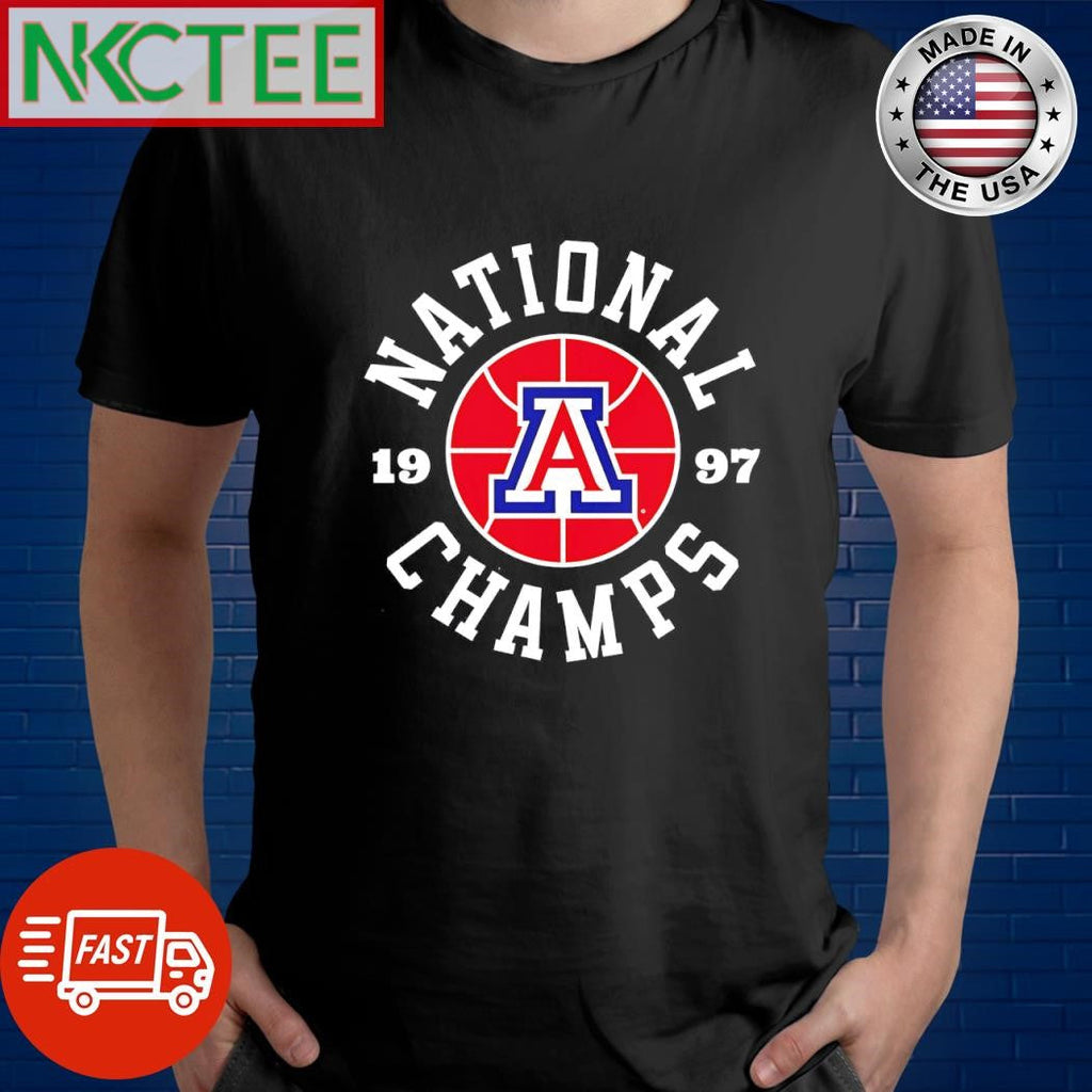 1997 Arizona Basketball National Champs A logo circle shirt Unisex T-shirt, Sweatshirt, Hoodie, Long Sleeve Tee - T-Shirt, Sweatshirt, Hoodie