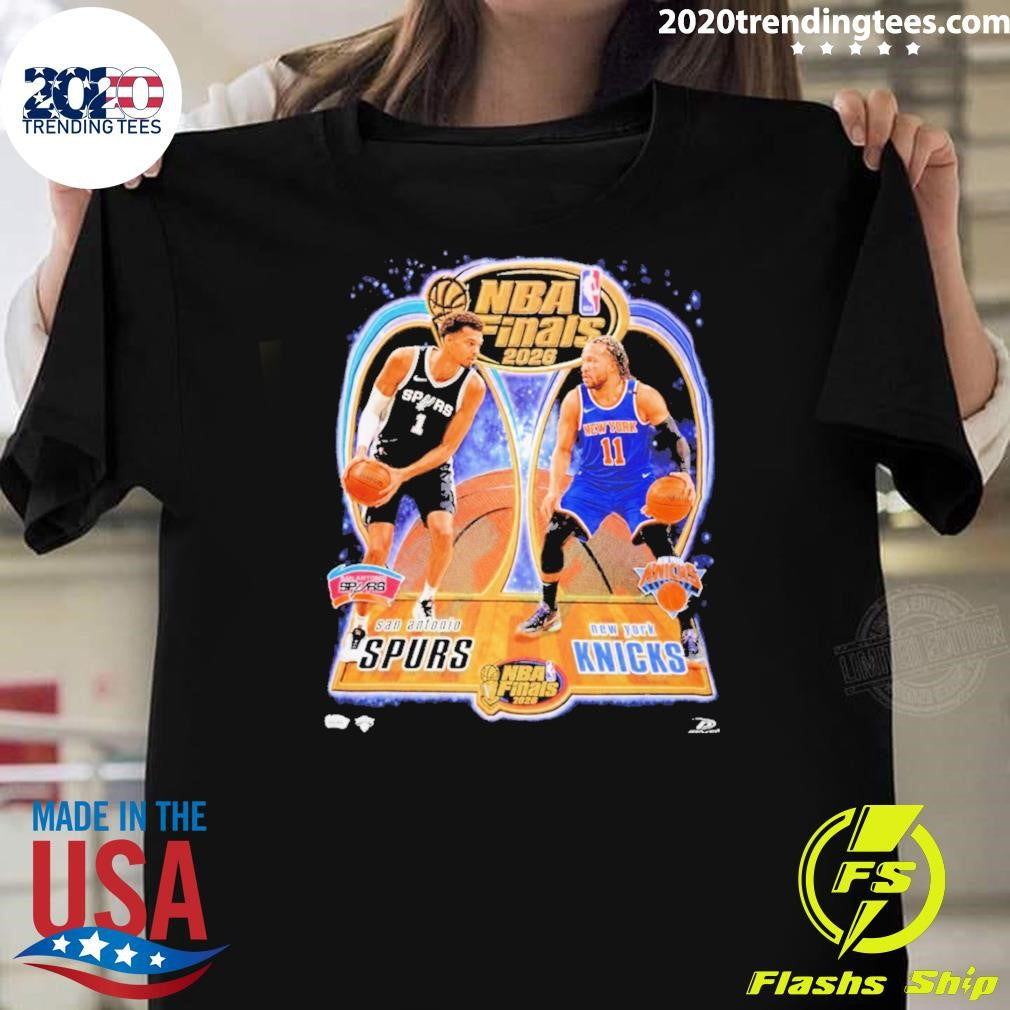 1999 Nba Finals Rematch Nba Finals 2026 Game Spurs Vs Ny Knicks Shirt Unisex T-shirt, Sweatshirt, Hoodie, Long Sleeve Tee - T-Shirt, Sweatshirt, Hoodie
