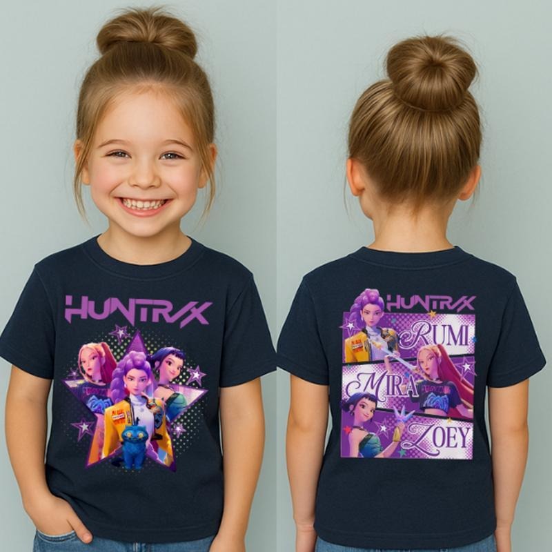 2 Sides Kpop Huntrix Kpop Demon Hunters Kpop Huntrix Mira Rumi Zoey Derpy Tiger Huntrix Saja Fans Kid Shirt T-Shirts, Hoodie, Sweatshirt - T-Shirt, Sweatshirt, Hoodie