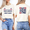 2 Sides Trump YMCA QR Code Dance Funny President Trump Patriotic Her Him Classic Fabric T-Shirts, Hoodie, Sweatshirt - T-Shirt, Sweatshirt, Hoodie