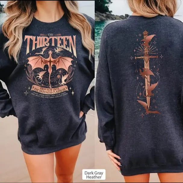 2 Slide Thirteen Throne Glass We Are Thirteen Until Darkness Claims Us Shirt Tog Manon T-Shirts, Hoodie, Sweatshirt - T-Shirt, Sweatshirt, Hoodie