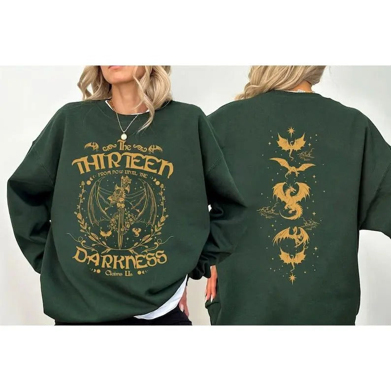 2 Slide Thirteen Throne Glass Now Until Darkness Claims Us Shirt Tog Bookish Novel Quote Shirt Bookworm T-Shirts, Hoodie, Sweatshirt - T-Shirt, Sweatshirt, Hoodie