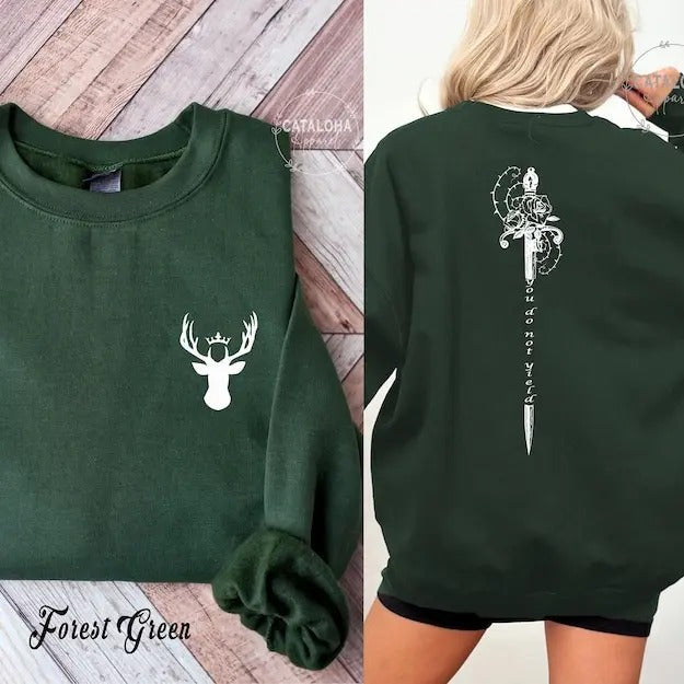 2 Slide You Do Not Yield Two Side Acotar Shirt Throne Glass Kingdom Ash Court Thorns Roses Court Dreams T-Shirts, Hoodie, Sweatshirt - T-Shirt, Sweatshirt, Hoodie
