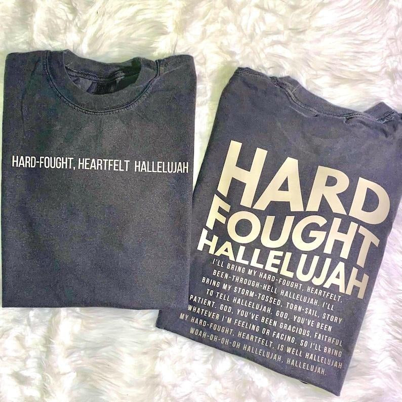 2 Slide Hard Fought Hallelujah Brandon Lake Christian Bookish Brandon Lake Song Christian Music Hard Fought Jesus T-Shirts, Hoodie, Sweatshirt - T-Shirt, Sweatshirt, Hoodie