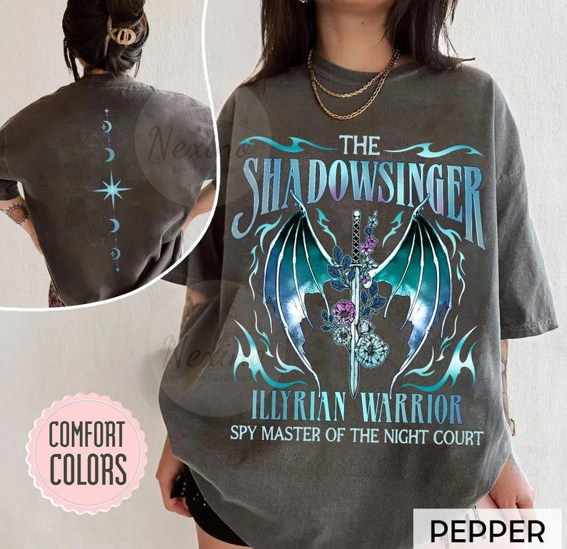2 Slides Azriel Shadowsinger Night Court SJM ACOTAR Cassian Illyrian Bat Velaris ACOTAR Fan Gwynriel Bookish Art Basic T-Shirts, Hoodie, Sweatshirt - T-Shirt, Sweatshirt, Hoodie