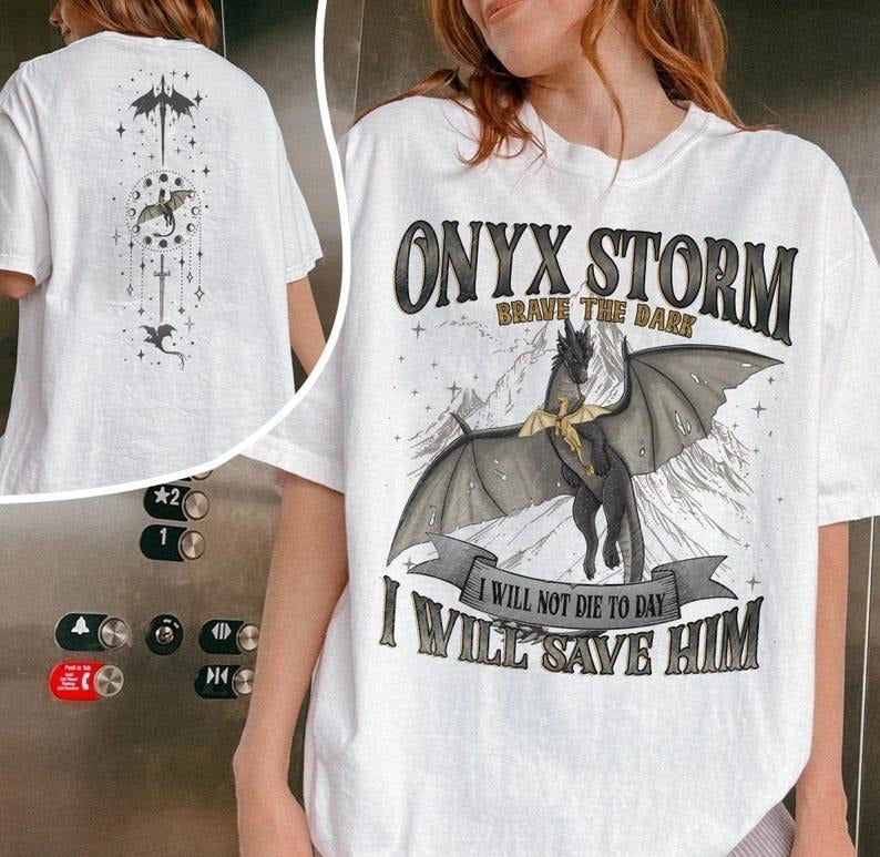2 Slides Fourth Wing Onyx Storm Dragon Rider Bookish Book Lover Violet Sorrengail Fantasy Book Acotar Womenswear T-Shirts, Hoodie, Sweatshirt - T-Shirt, Sweatshirt, Hoodie