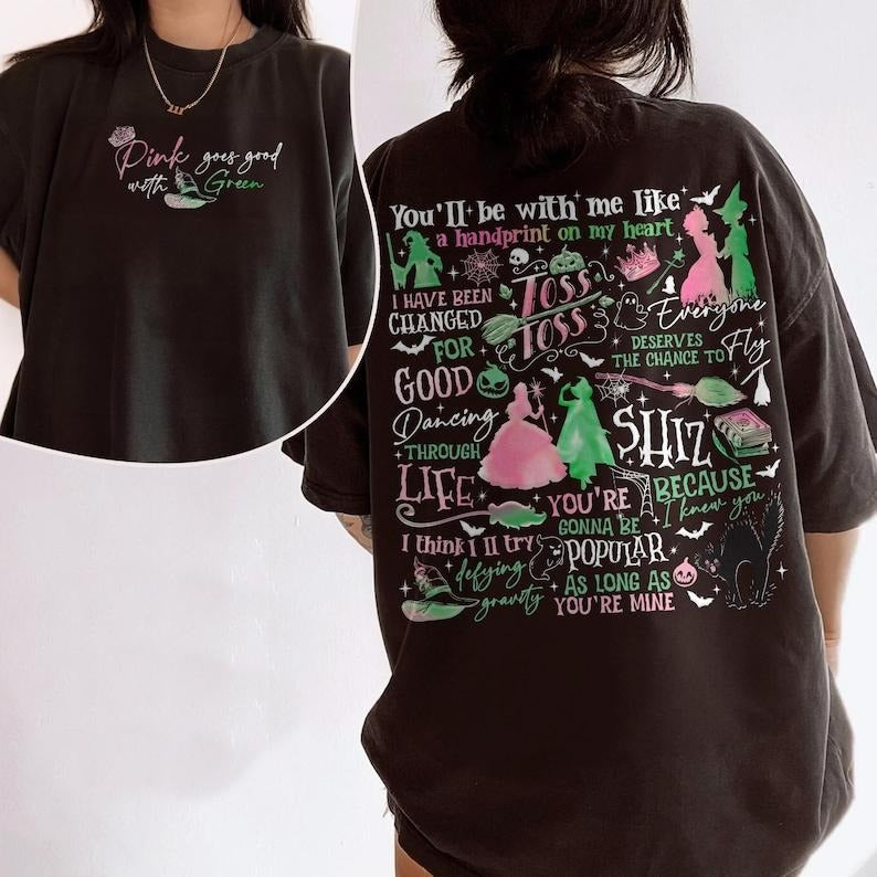 2 Slides Wicked New Musical T Shirt Defying Gravity Wicked Changed Good Wizard Movie Fan Shirt Casual Cotton Womenswear T-Shirts, Hoodie, Sweatshirt - T-Shirt, Sweatshirt, Hoodie