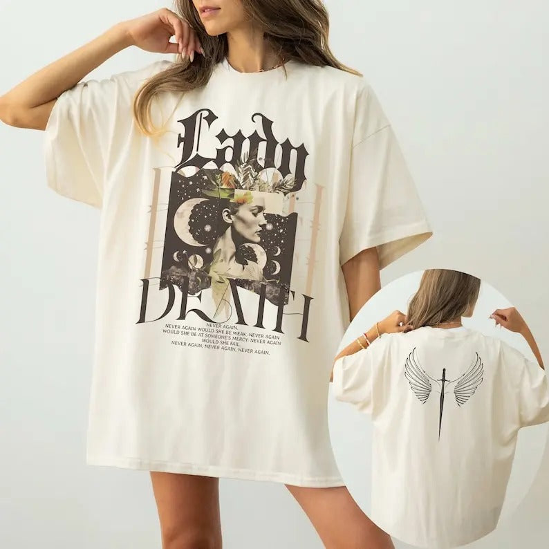 2 Slides Nesta Shirt ACOTAR Nesta Archeron Velaris Shirt Sarah J Maas Valkyrie Shirt Lady Death Nessian Casual Cotton Casual Cotton T-Shirts, Hoodie, Sweatshirt - T-Shirt, Sweatshirt, Hoodie
