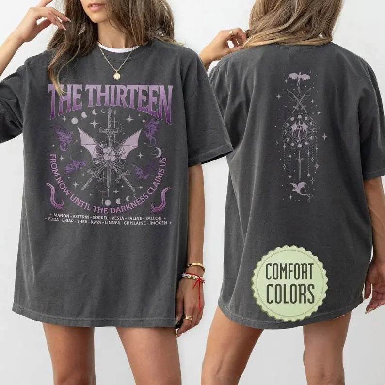 2 Slides Thirteen Throne Glass Now Until Darkness Claims Us Throne Glass SJM We Are Thirteen Bookish Book Lover T-Shirts, Hoodie, Sweatshirt - T-Shirt, Sweatshirt, Hoodie