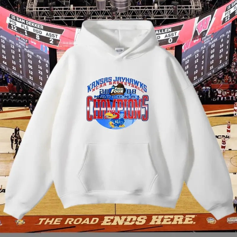 2008 NCAA Final Four Kansas Jayhawks Champions . Vintage Sports T-Shirts, Hoodie, Sweatshirt - T-Shirt, Sweatshirt, Hoodie
