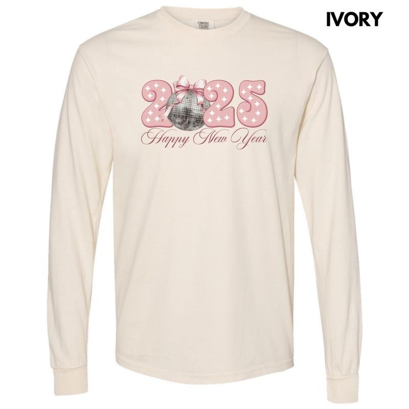 2025 Blush Disco New Year Long Sleeve Comfort Colors 'NLB' T-Shirts, Hoodie, Sweatshirt - T-Shirt, Sweatshirt, Hoodie