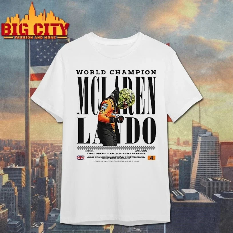 2025 World Champion Lando Norris McLaren shirt Unisex T-shirt, Sweatshirt, Hoodie, Long Sleeve Tee - T-Shirt, Sweatshirt, Hoodie