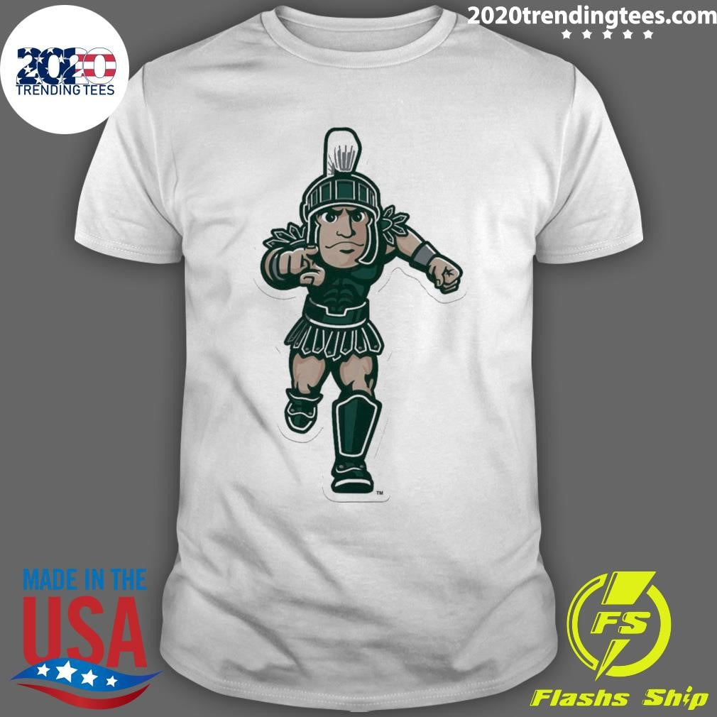 2026 Michigan State Spartans Mascot Pennant Shirt Unisex T-shirt, Sweatshirt, Hoodie, Long Sleeve Tee - T-Shirt, Sweatshirt, Hoodie