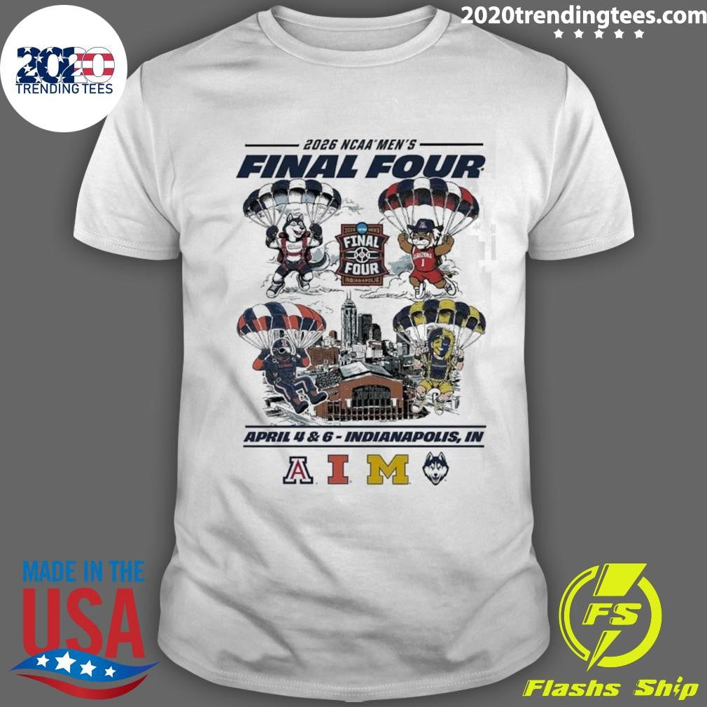2026 NCAA Mens Basketball Final Four Parachute Mascot April 4 & 6 Indianapolis, IN Shirt Unisex T-shirt, Sweatshirt, Hoodie, Long Sleeve Tee - T-Shirt, Sweatshirt, Hoodie