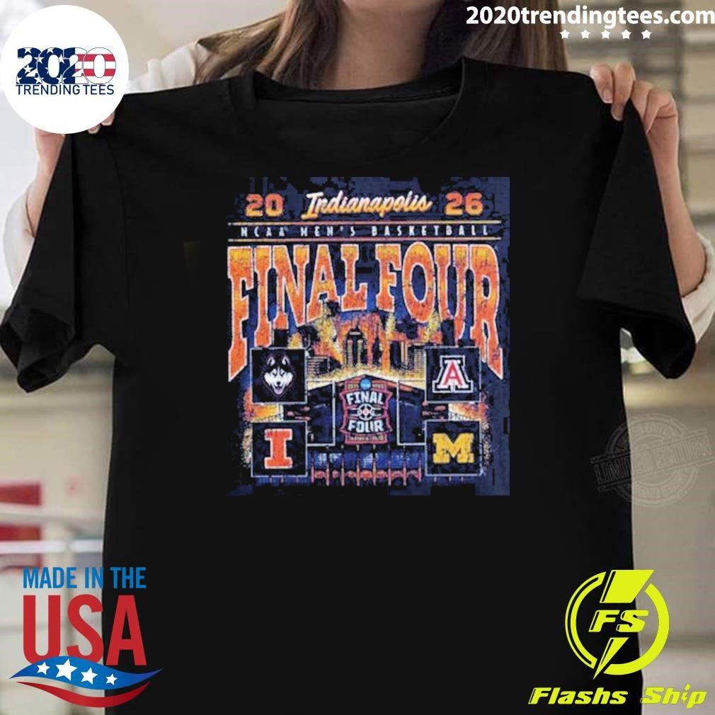 2026 NCAA Mens Basketball Indianapolis Matchup Bracket Teams Final Four Shirt Unisex T-shirt, Sweatshirt, Hoodie, Long Sleeve Tee - T-Shirt, Sweatshirt, Hoodie