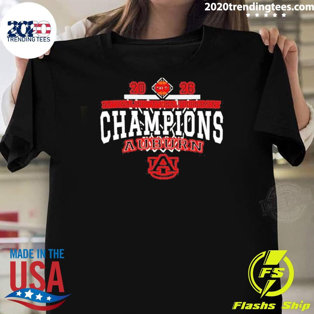 2026 National Invitational Tournament Champions Auburn Tigers Shirt Unisex T-shirt, Sweatshirt, Hoodie, Long Sleeve Tee - T-Shirt, Sweatshirt, Hoodie