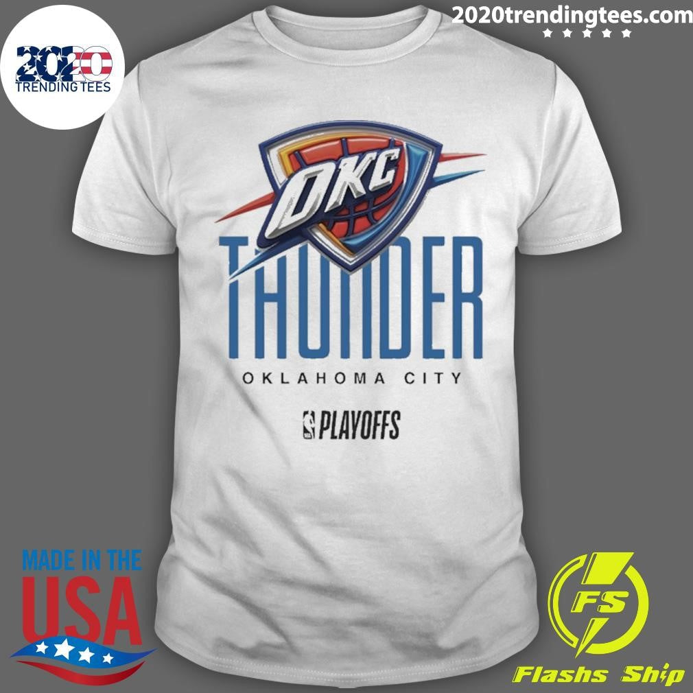 2026 Nba Playoff Oklahoma City Thunder Logo Shir Unisex T-shirt, Sweatshirt, Hoodie, Long Sleeve Tee - T-Shirt, Sweatshirt, Hoodie