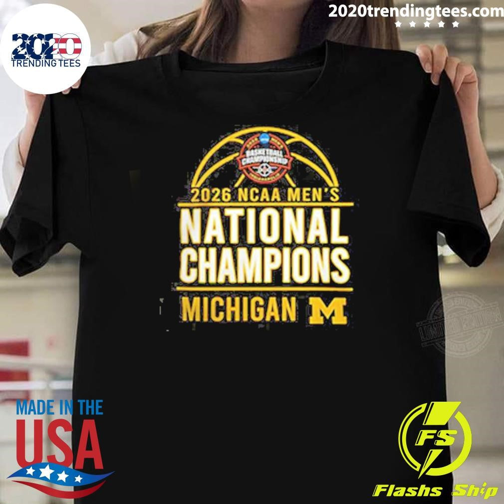 2026 Ncaa Mens Basketball National Champions Michigan Wolverines Shirt Unisex T-shirt, Sweatshirt, Hoodie, Long Sleeve Tee - T-Shirt, Sweatshirt, Hoodie