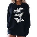 Black W 3 White Bats Vertical Grunge Alternative Spooky Halloween Edgy Long Sleeve Sizing Halloween & Everyday Gothic Bats Unique Comfortable & T-Shirts, Hoodie, Sweatshirt - T-Shirt, Sweatshirt, Hoodie