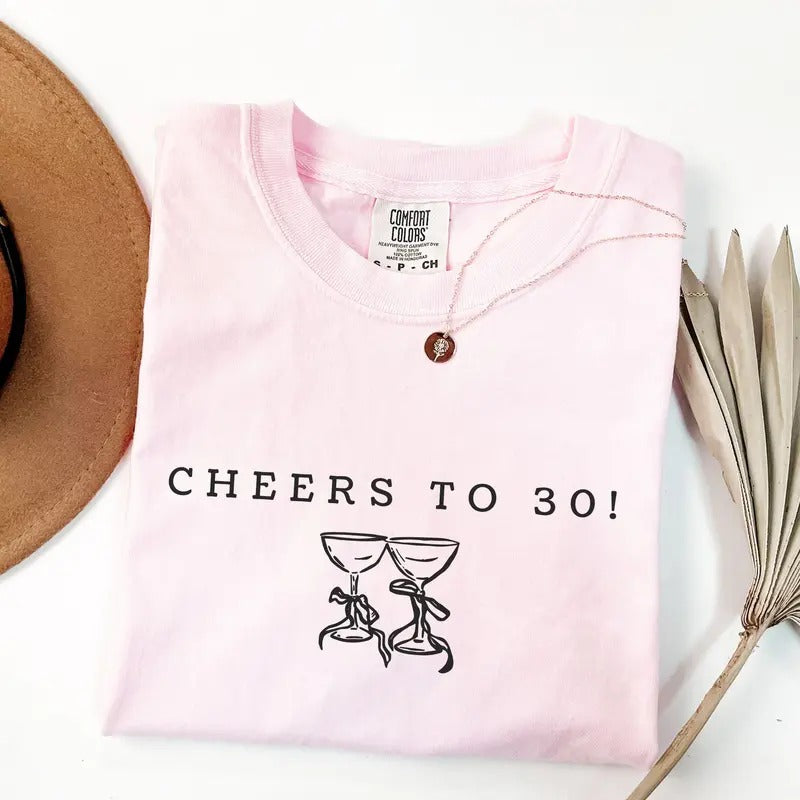 30th Shirt Coquette Cheers 30 Comfort Colors 1995 Birth Year Matching Party Born 1995 T-Shirts, Hoodie, Sweatshirt - T-Shirt, Sweatshirt, Hoodie