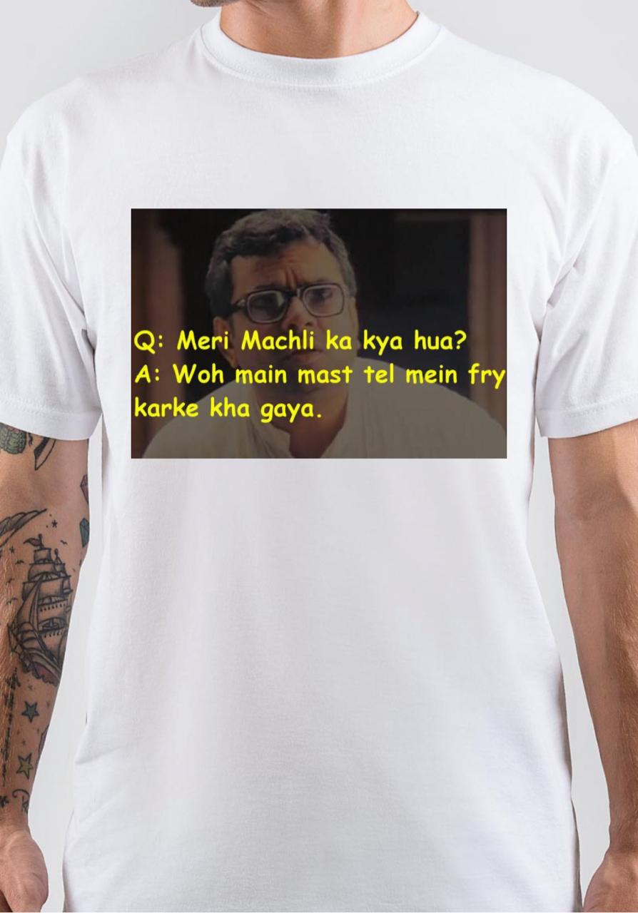 Hera Pheri Half Sleeve White Style003 T-Shirts, Hoodie, Sweatshirt - T-Shirt, Sweatshirt, Hoodie