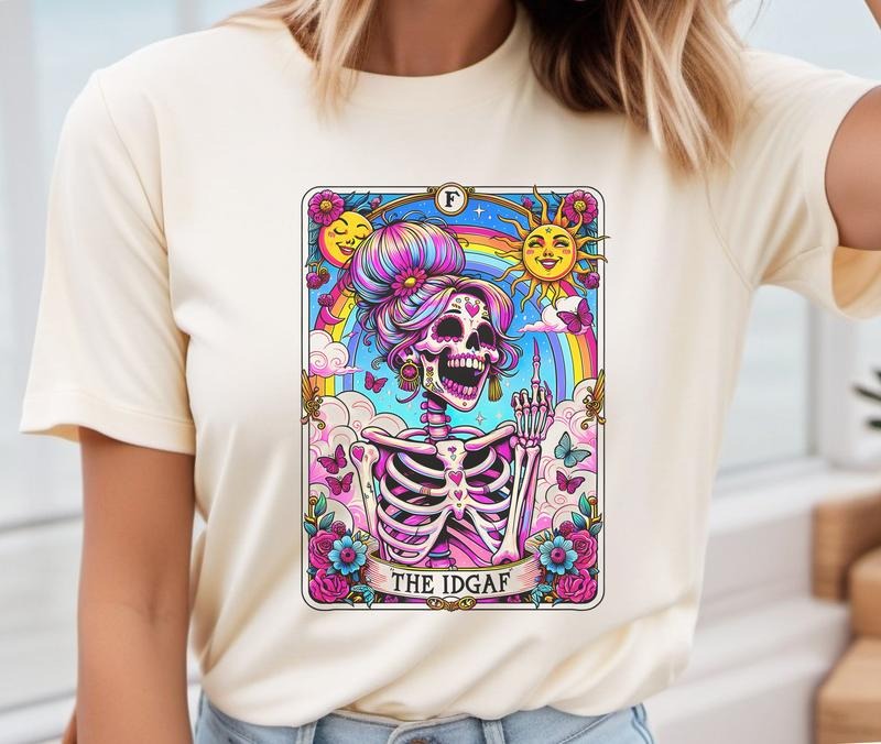 # 331 IDGAF Tarot Card Print Crew Neck Comfort Fabric T-Shirts, Hoodie, Sweatshirt - T-Shirt, Sweatshirt, Hoodie