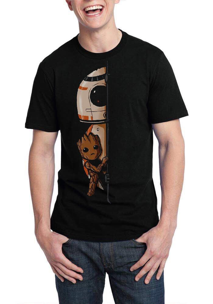 R2D2 Baby Groot Black T-Shirts, Hoodie, Sweatshirt - T-Shirt, Sweatshirt, Hoodie