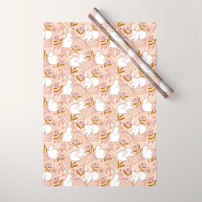 Funny bunny print Wrapping Paper Gallery Image 1 Unisex T-shirt, Sweatshirt, Hoodie, Long Sleeve Tee - T-Shirt, Sweatshirt, Hoodie