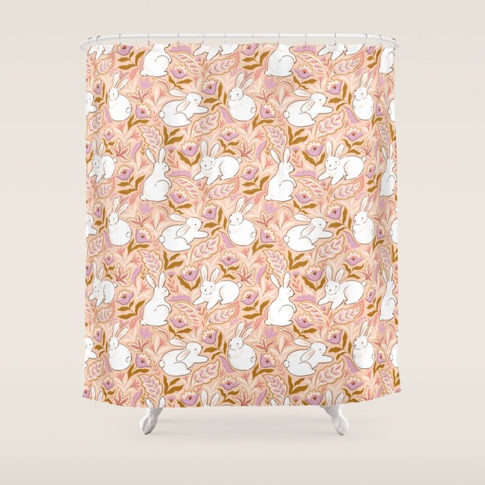 Funny bunny print Shower Curtain Gallery Image 1 Unisex T-shirt, Sweatshirt, Hoodie, Long Sleeve Tee - T-Shirt, Sweatshirt, Hoodie