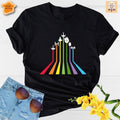Rainbow Shirt Black Rainbow 100% Cotton Crew Neck 3 4 Length Casual & LGBTQ Inspired All Seasons T-Shirts, Hoodie, Sweatshirt - T-Shirt, Sweatshirt, Hoodie