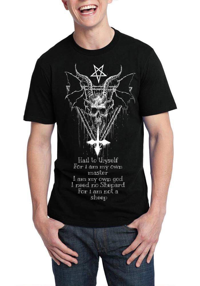 Satan 666 I Am Not Sheep Black T-Shirts, Hoodie, Sweatshirt - T-Shirt, Sweatshirt, Hoodie