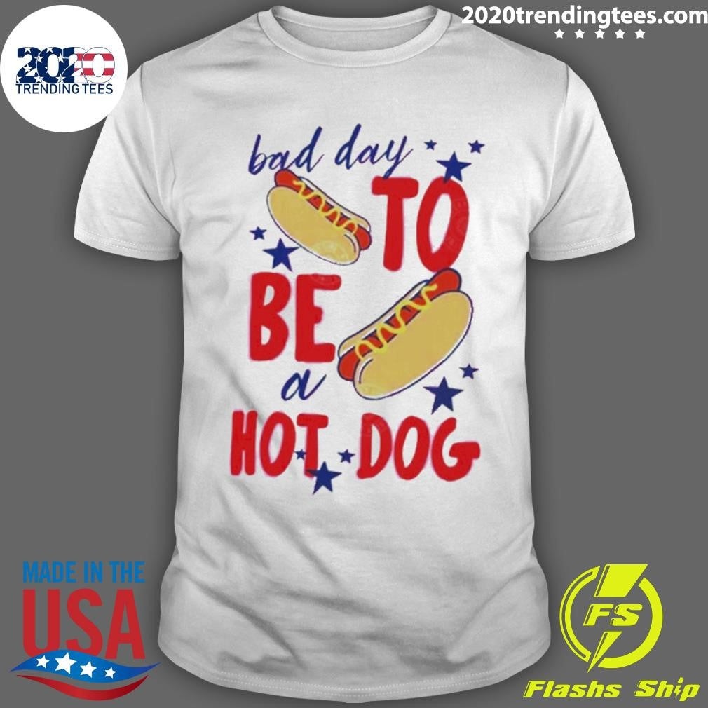 4th Of July Bad Day To Be A Hot Dog Shirt Unisex T-shirt, Sweatshirt, Hoodie, Long Sleeve Tee - T-Shirt, Sweatshirt, Hoodie