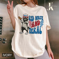 4th July Comfort Colors Shirt Red White Feral Funny USA Shirt Funny Raccoon Shirt Feral Hotdog Raccoon Merica Top Womenswear T-Shirts, Hoodie, Sweatshirt - T-Shirt, Sweatshirt, Hoodie