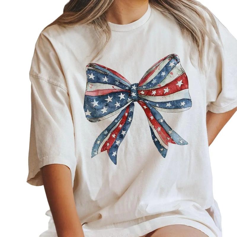 4th July Coquette Bows Shirts Coquette 4th July 1776 America Fourth July Independence Day Shirt Retro 4th July Outfits American Independence Day Parade Outfits Top Casual Comfort Womenswear T-Shirts, Hoodie, Sweatshirt - T-Shirt, Sweatshirt, Hoodie