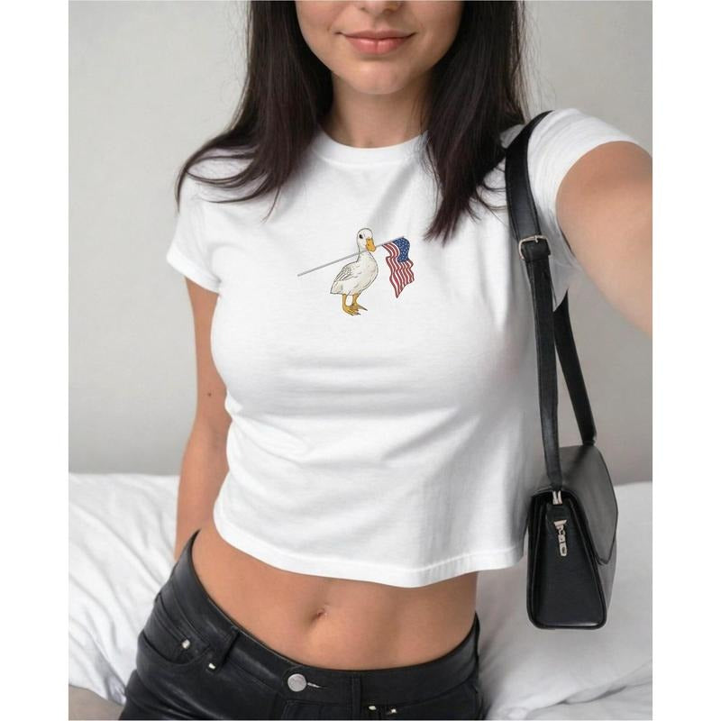 4th July Baby Y2K Baby Duck Shirt Clowncore Baby Merica Shirt Memorial Day Shirt Coquette Americore T-Shirts, Hoodie, Sweatshirt - T-Shirt, Sweatshirt, Hoodie