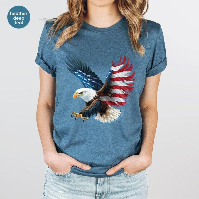 4th July Shirt Patriotic USA Flag American Eagle Him Patriotic Freedom T-Shirts, Hoodie, Sweatshirt - T-Shirt, Sweatshirt, Hoodie