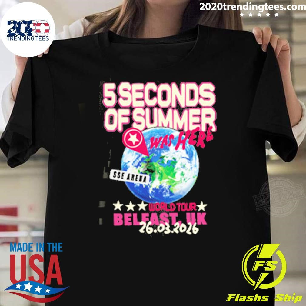 5 Second Of Summer World Tour 2026 Shirt Unisex T-shirt, Sweatshirt, Hoodie, Long Sleeve Tee - T-Shirt, Sweatshirt, Hoodie