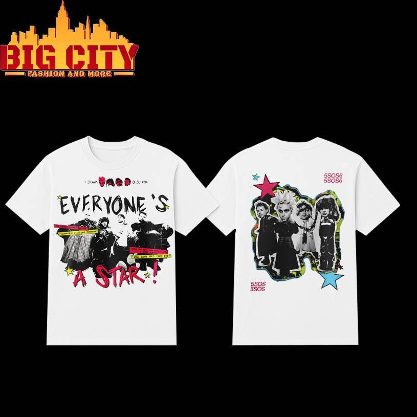 5 Seconds Of Summer Everyones A Star 2026 Album World Tour Two Sided Shirt Unisex T-shirt, Sweatshirt, Hoodie, Long Sleeve Tee - T-Shirt, Sweatshirt, Hoodie