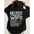 5 Things You Should Know About My Wife Funny Casual Street Fleece Fabric Hooded Perfect T-Shirts, Hoodie, Sweatshirt - T-Shirt, Sweatshirt, Hoodie