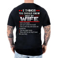 5 Things You Should Know About My Wife Shirt Husband Back Print Funny Husband Wife Regular Fit Short Sleeve Casual T-Shirts, Hoodie, Sweatshirt - T-Shirt, Sweatshirt, Hoodie