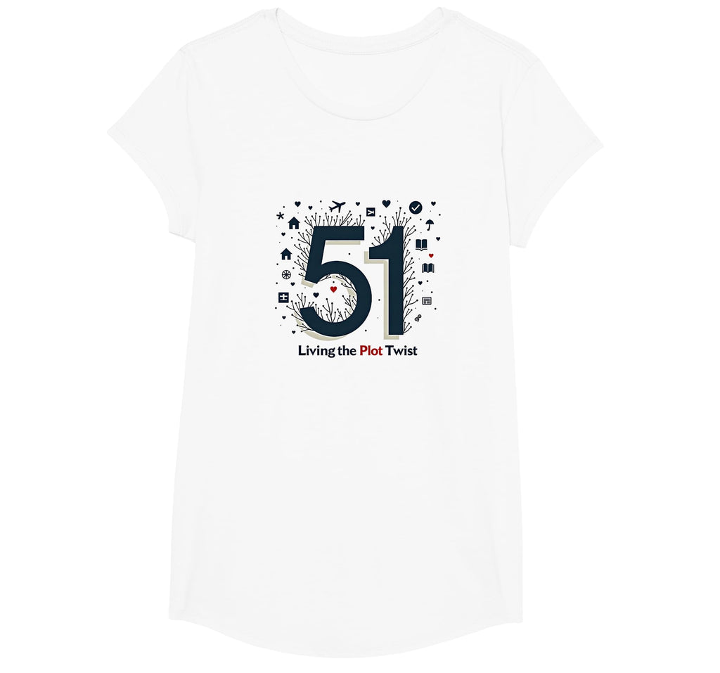 51 Living Plot Twist Birthday Gift White T-Shirt - Custom Art Print Unisex - T-Shirt, Sweatshirt, Hoodie