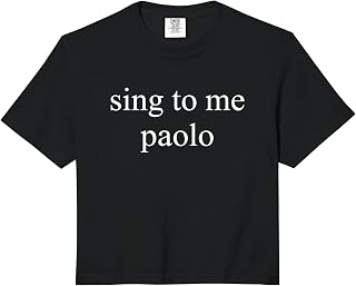 Sing to Me Paolo Minimalist Aesthetic Retro Music Quotes Comfort Colors Crop Top Unisex T-shirt, Sweatshirt, Hoodie, Long Sleeve Tee - T-Shirt, Sweatshirt, Hoodie