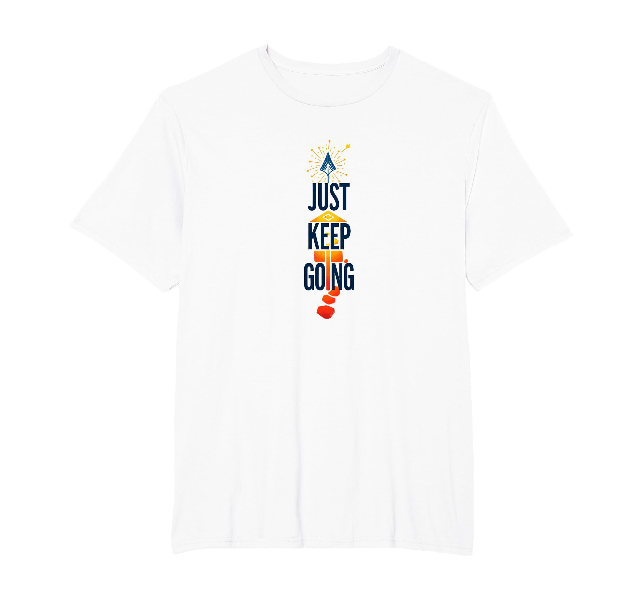 Just Keep Going Inspirational Arrow Mens T-Shirt - Custom Art Print Unisex - T-Shirt, Sweatshirt, Hoodie